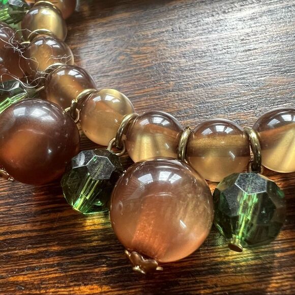 Studio Works Emerald Green Brown Boho Beaded Bracelet NWT - Picture 7 of 8